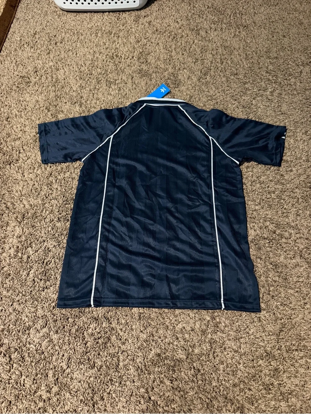 adidas Kids Navy and White Short-Sleeve Jersey